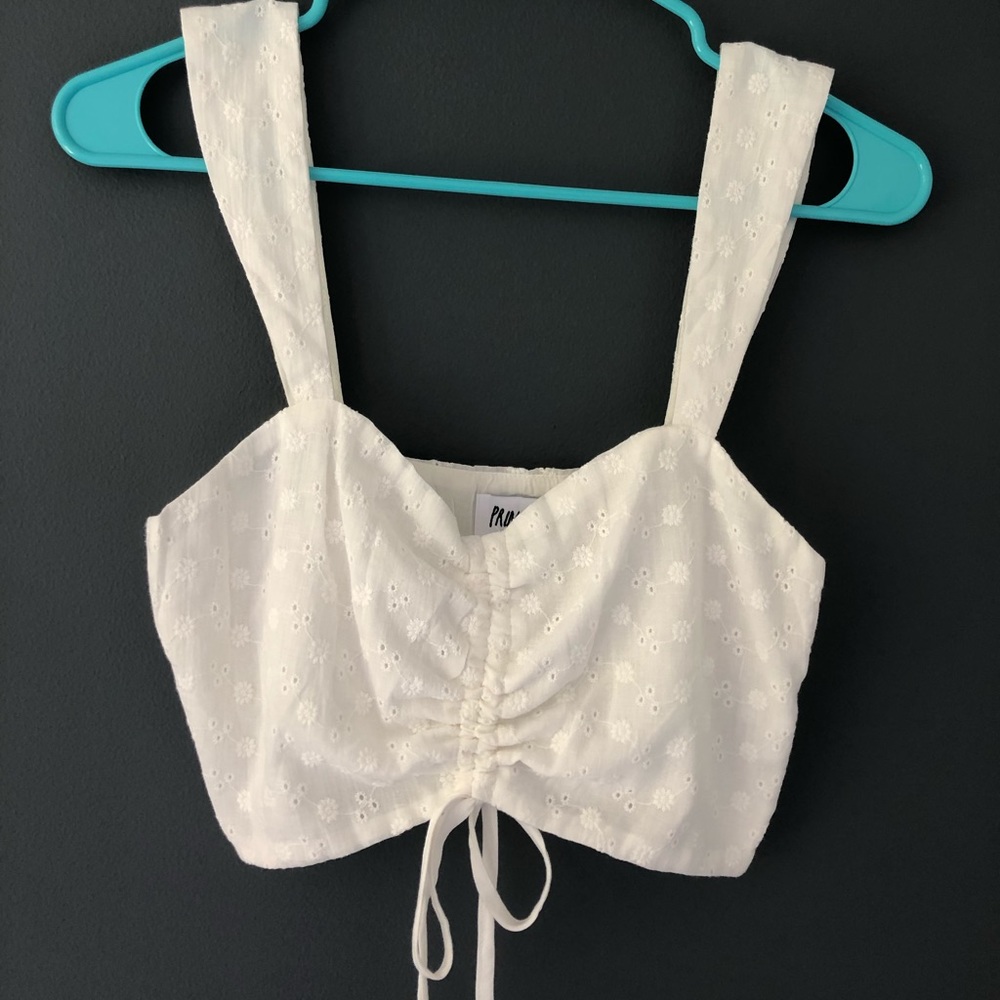 Princess Polly white crop top
